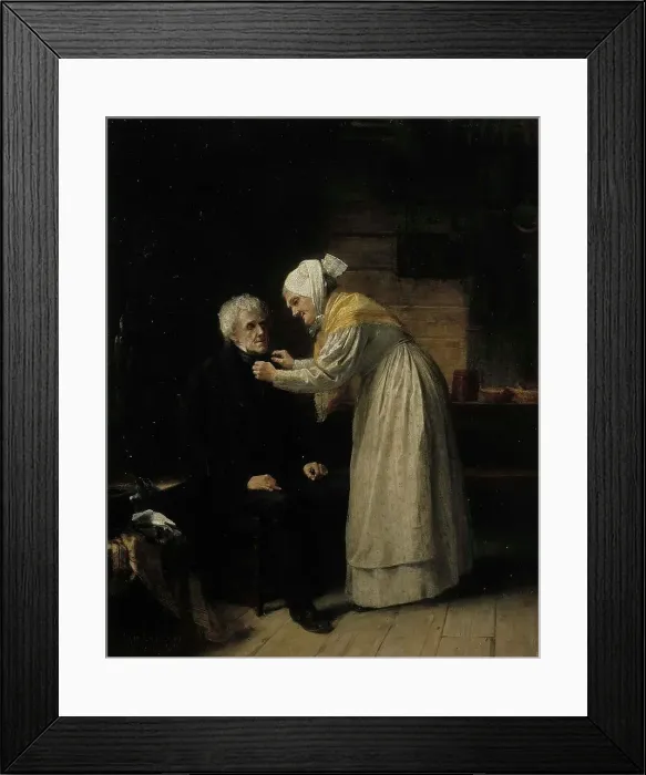 Framed Print : Preparing for Church, 1872. Creator: Arvid Liljelund Framed Print : Preparing for Church, 1872. Creator: Arvid Liljelund