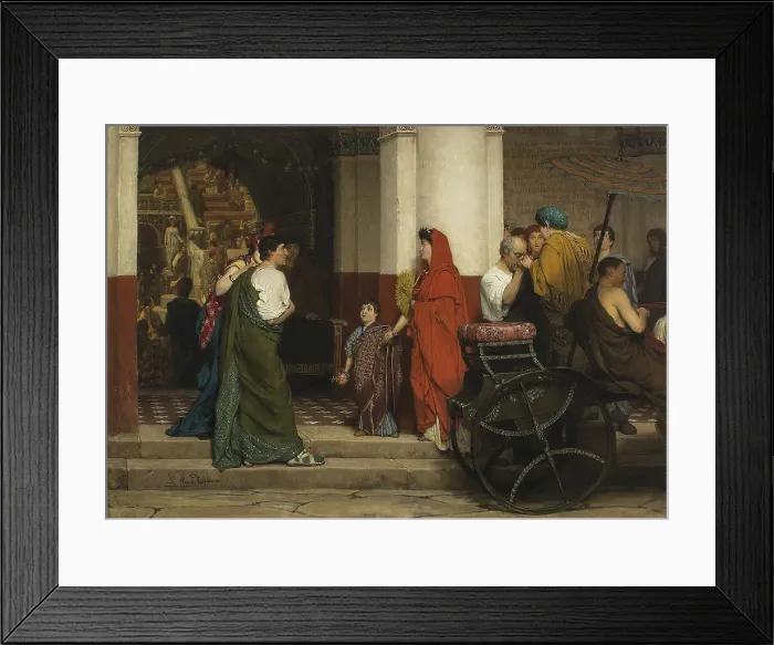 Framed Print : Entrance of the Theatre, 1866. Creator: Alma-Tadema, Sir Lawrence (1836-1912) Framed Print : Entrance of the Theatre, 1866. Creator: Alma-Tadema, Sir Lawrence (1836-1912)