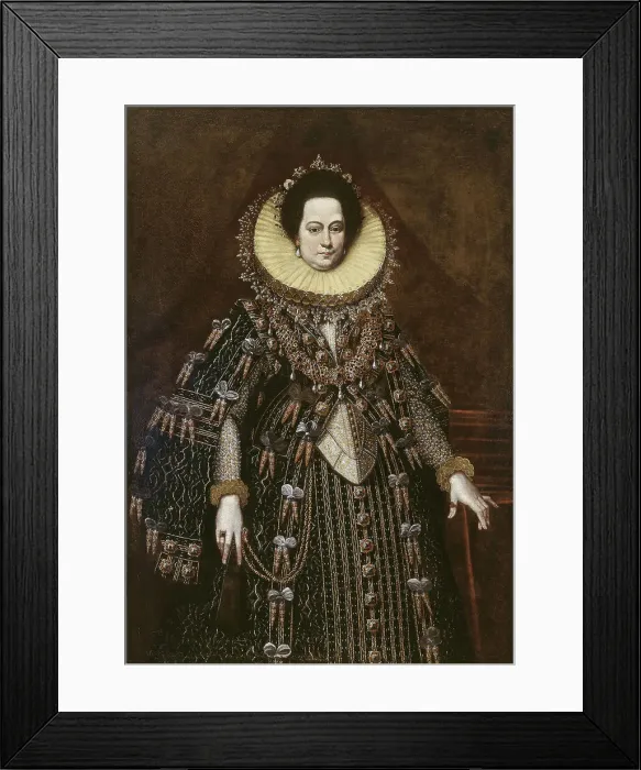 Framed Print : Portrait of Margherita Aldobrandini (1588-1646), Duchess of Parma and Piacenza, 1622-1627. Creator: Anonymous Framed Print : Portrait of Margherita Aldobrandini (1588-1646), Duchess of Parma and Piacenza, 1622-1627. Creator: Anonymous