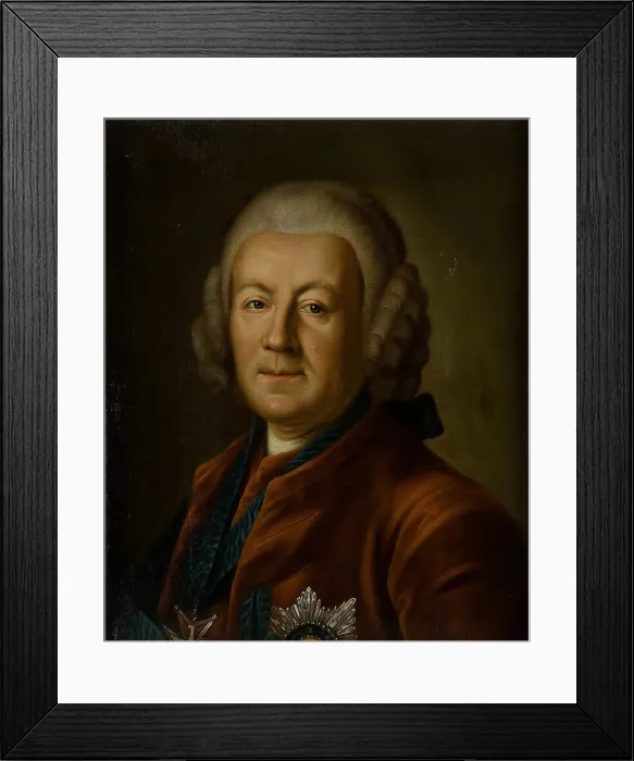 Framed Print : Portrait of Count Alexey Petrovich Bestuzhev-Ryumin (1693-1766). Creator: Anonymous Framed Print : Portrait of Count Alexey Petrovich Bestuzhev-Ryumin (1693-1766). Creator: Anonymous