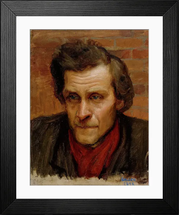 Framed Print : Head of a Man, study for the painting By the River of Tuonela, 1902-1903. Creator: Akseli Gallen-Kallela Framed Print : Head of a Man, study for the painting By the River of Tuonela, 1902-1903. Creator: Akseli Gallen-Kallela