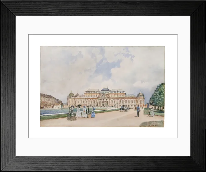 Framed Print : The Upper Belvedere in Vienna, 1872. Creator: Alt, Rudolf von (1812-1905) Framed Print : The Upper Belvedere in Vienna, 1872. Creator: Alt, Rudolf von (1812-1905)