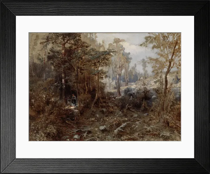 Framed Print : Forest Landscape near Näsijärvi; Unfinished, 1859-1860. Creator: Werner Holmberg Framed Print : Forest Landscape near Näsijärvi; Unfinished, 1859-1860. Creator: Werner Holmberg