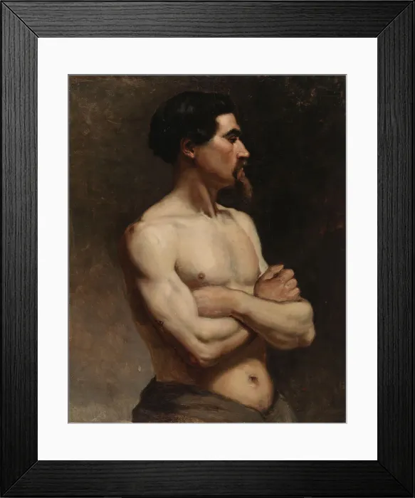 Framed Print : Male Model, Academy Study, 1874-1875. Creator: Albert Edelfelt Framed Print : Male Model, Academy Study, 1874-1875. Creator: Albert Edelfelt