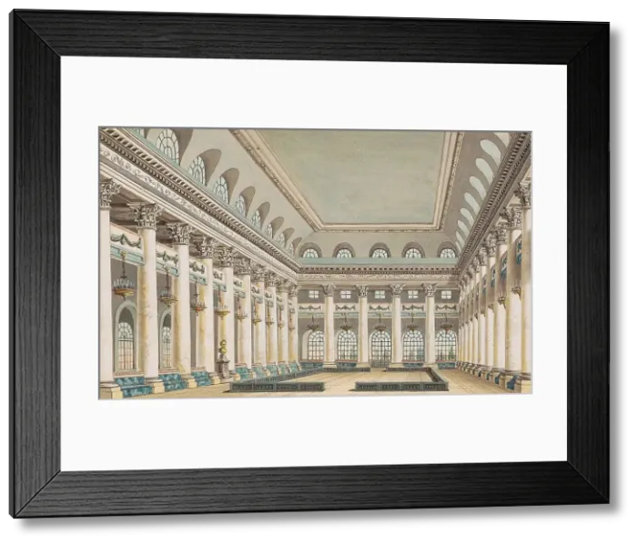 Framed Print : The Hall of the Assembly of the Nobility in Moscow, c1820. Creator: Anonymous Framed Print : The Hall of the Assembly of the Nobility in Moscow, c1820. Creator: Anonymous