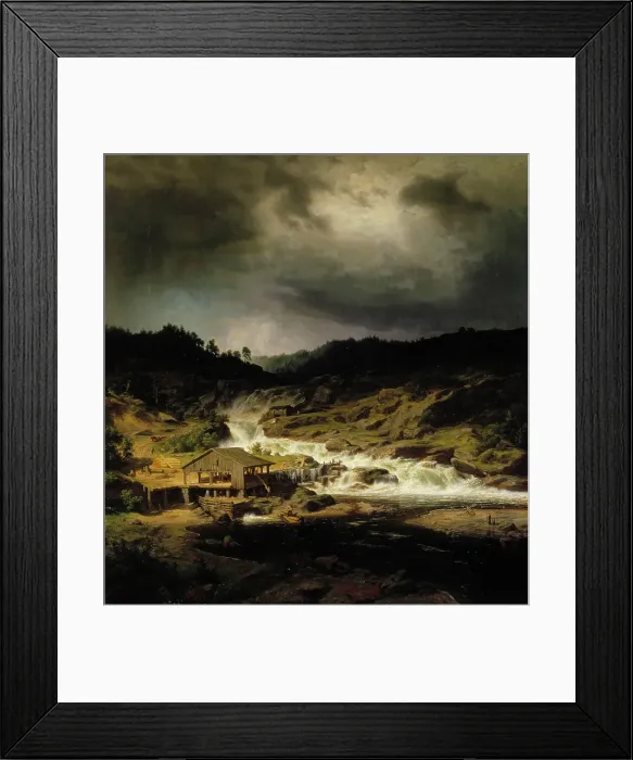 Framed Print : The Kyro Rapids, 1854. Creator: Werner Holmberg Framed Print : The Kyro Rapids, 1854. Creator: Werner Holmberg