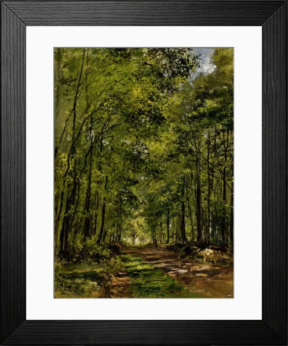 Framed Print : A sunny morning in the forest, 1868. Creator: César de Cock Framed Print : A sunny morning in the forest, 1868. Creator: César de Cock
