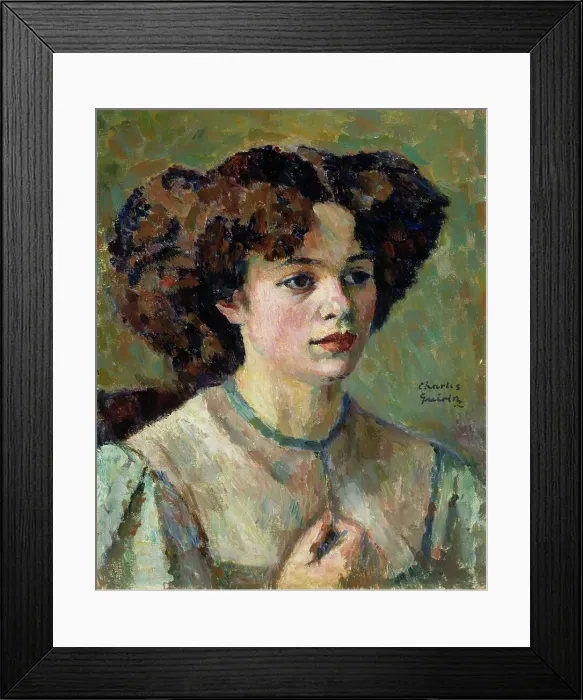Framed Print : Head of a Woman. Creator: Charles Guerin Framed Print : Head of a Woman. Creator: Charles Guerin