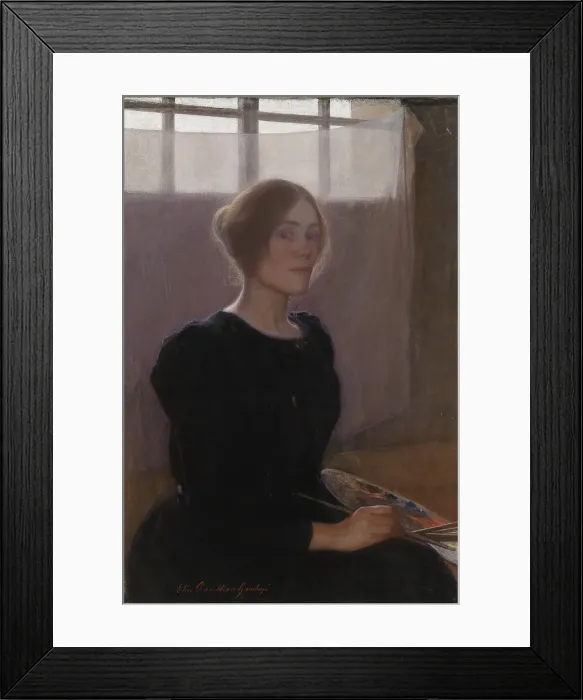 Framed Print : Self-Portrait, 1900. Creator: Elin Danielson-Gambogi Framed Print : Self-Portrait, 1900. Creator: Elin Danielson-Gambogi