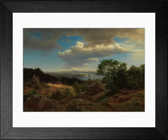 Framed Print : Finnish Landscape, 1855. Creator: Werner Holmberg Framed Print : Finnish Landscape, 1855. Creator: Werner Holmberg