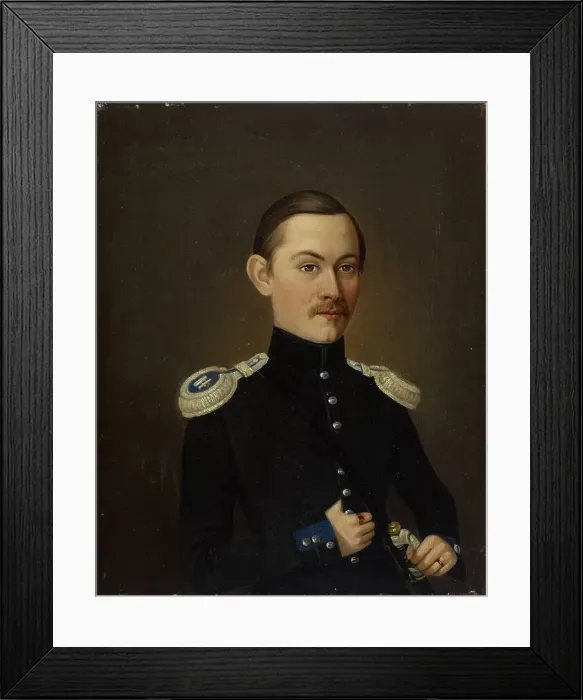 Framed Print : Staff Captain Danielsson, 1844. Creator: Wilhelm von Wright Framed Print : Staff Captain Danielsson, 1844. Creator: Wilhelm von Wright