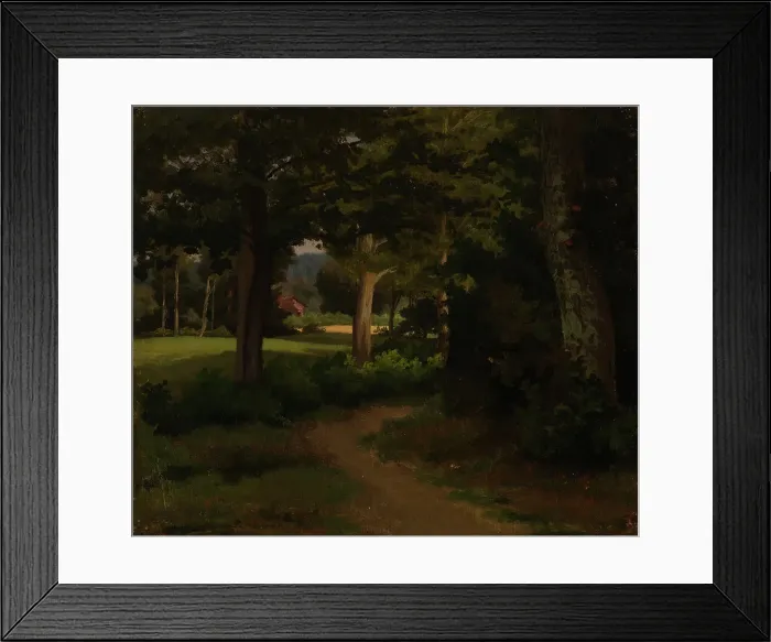 Framed Print : Forest path, landscape exercise, 1856. Creator: Werner Holmberg Framed Print : Forest path, landscape exercise, 1856. Creator: Werner Holmberg