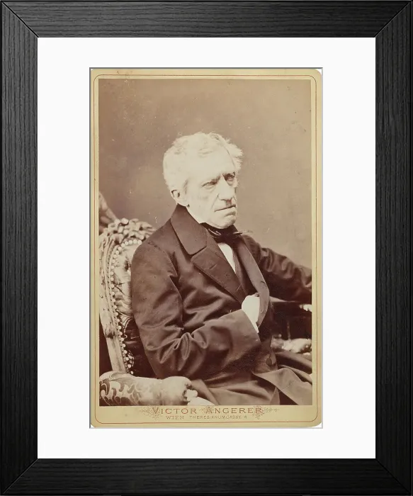 Framed Print : Portrait of Franz Grillparzer (1791-1872), c 1861. Creator: Angerer, Ludwig (1827-1879) Framed Print : Portrait of Franz Grillparzer (1791-1872), c 1861. Creator: Angerer, Ludwig (1827-1879)