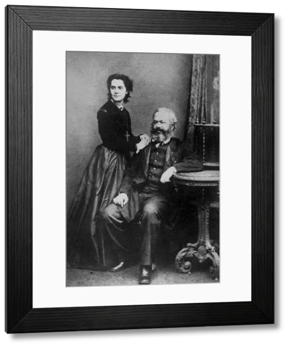 Framed Print : Karl Marx (1818-1883) and his daughter Jenny Caroline Marx (1844-1883), 1869. Creator: Anonymous Framed Print : Karl Marx (1818-1883) and his daughter Jenny Caroline Marx (1844-1883), 1869. Creator: Anonymous