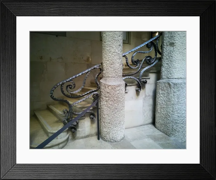Framed Print : Interior staircase of La Pedrera, Barcelona, Spain, 2020. Creator: Ethel Davies Framed Print : Interior staircase of La Pedrera, Barcelona, Spain, 2020. Creator: Ethel Davies