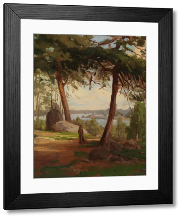 Framed Print : Finnish landscape, sketch, 1873. Creator: Fanny Churberg Framed Print : Finnish landscape, sketch, 1873. Creator: Fanny Churberg