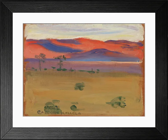 Framed Print : Sunset on the Savannah, 1909. Creator: Akseli Gallen-Kallela Framed Print : Sunset on the Savannah, 1909. Creator: Akseli Gallen-Kallela
