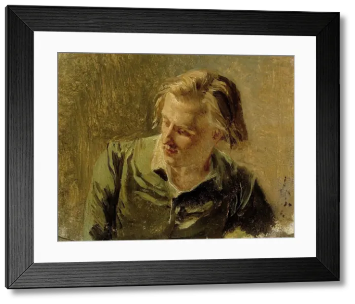 Framed Print : Portrait of a Young Man, c1890s. Creator: Albert Edelfelt Framed Print : Portrait of a Young Man, c1890s. Creator: Albert Edelfelt