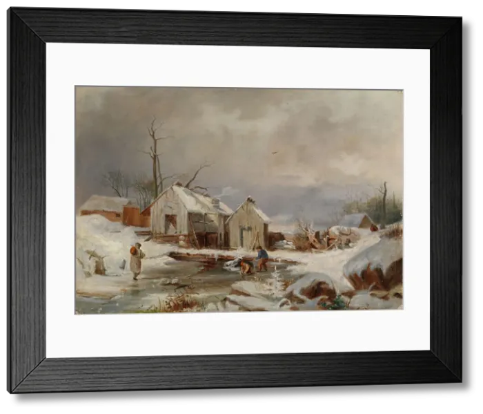 Framed Print : Winter Landscape, 1860-1869. Creator: Fanny Churberg Framed Print : Winter Landscape, 1860-1869. Creator: Fanny Churberg