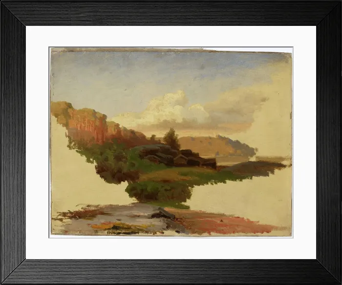 Framed Print : Landscape from Leppalahti in Kuru; Unfinished, 1857. Creator: Werner Holmberg Framed Print : Landscape from Leppalahti in Kuru; Unfinished, 1857. Creator: Werner Holmberg