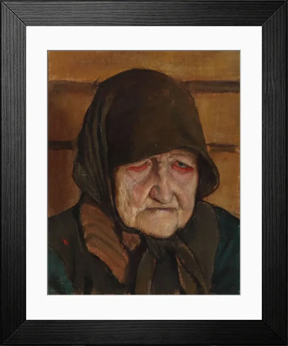 Framed Print : Old woman, 1896. Creator: Akseli Gallen-Kallela Framed Print : Old woman, 1896. Creator: Akseli Gallen-Kallela