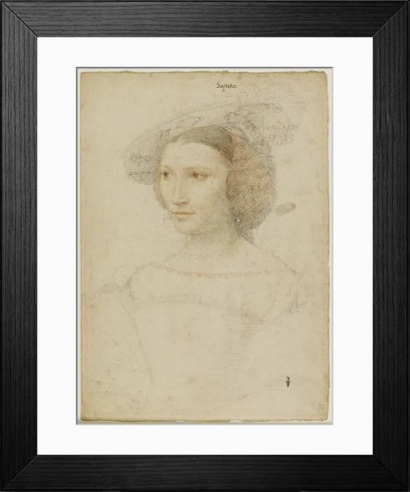 Framed Print : Portrait of Doña Leonor Zapata, 1531. Creator: Clouet, Jean (c. 1485-1541) Framed Print : Portrait of Doña Leonor Zapata, 1531. Creator: Clouet, Jean (c. 1485-1541)