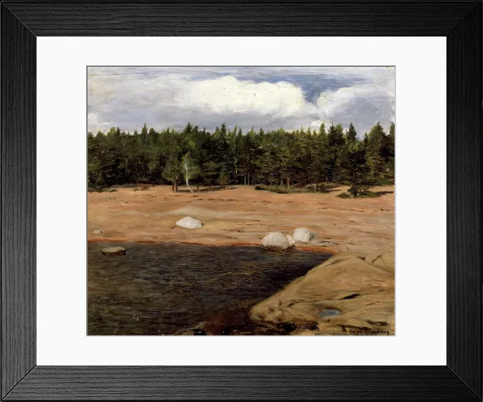 Framed Print : The Beach, Niemenlautta, c1900. Creator: Hugo Simberg Framed Print : The Beach, Niemenlautta, c1900. Creator: Hugo Simberg