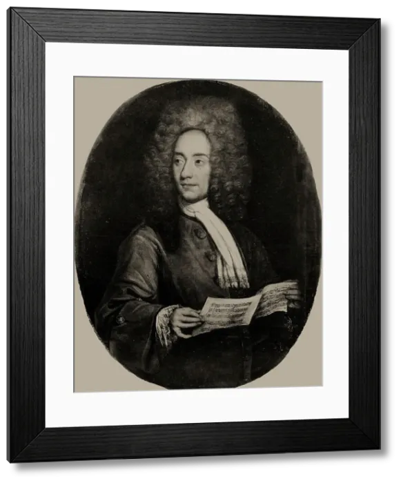Framed Print : Portrait of the violinist and composer Tomaso Albinoni (1671-1751). Creator: Anonymous Framed Print : Portrait of the violinist and composer Tomaso Albinoni (1671-1751). Creator: Anonymous
