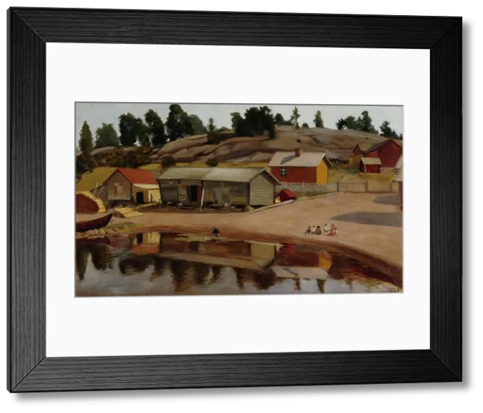 Framed Print : Shore View from Koivisto, 1907. Creator: Hugo Simberg Framed Print : Shore View from Koivisto, 1907. Creator: Hugo Simberg