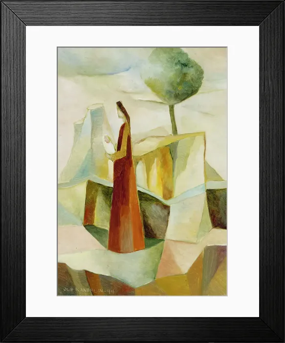 Framed Print : Mary and The Infant Jesus, 1944. Creator: Ole Kandelin Framed Print : Mary and The Infant Jesus, 1944. Creator: Ole Kandelin