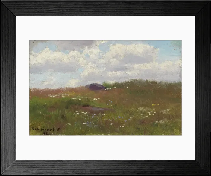 Framed Print : Meadow with Summer Flowers, 1892. Creator: Eero Jarnefelt Framed Print : Meadow with Summer Flowers, 1892. Creator: Eero Jarnefelt