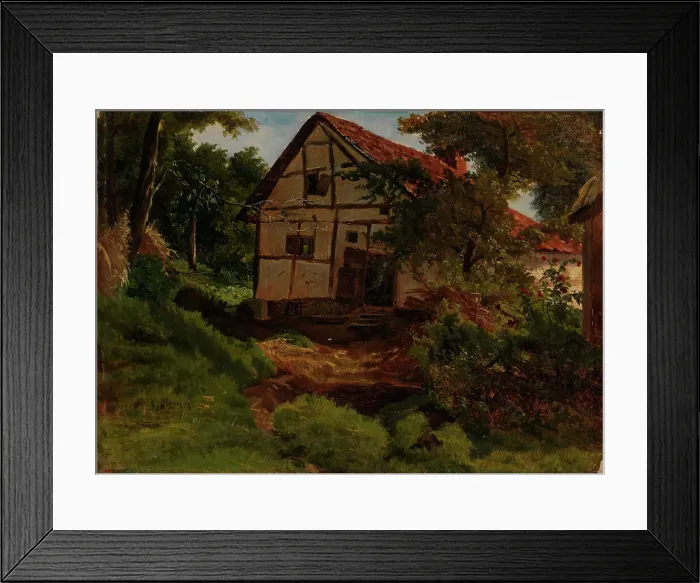 Framed Print : Farmhouse in Germany, Study, 1855. Creator: Werner Holmberg Framed Print : Farmhouse in Germany, Study, 1855. Creator: Werner Holmberg