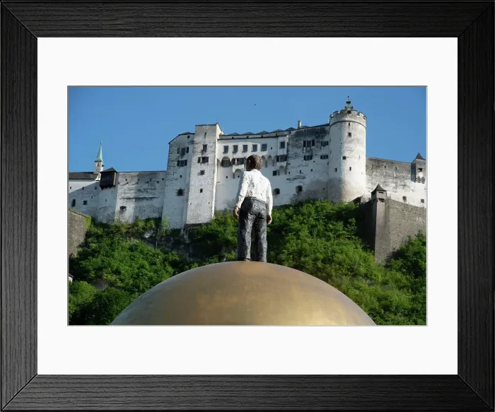 Framed Print : The Man on top of The Golden Ball of the Sphaera, Festung Hohensalzburg, Salzburg, Austria, 2022. Creator: Ethel Davies Framed Print : The Man on top of The Golden Ball of the Sphaera, Festung Hohensalzburg, Salzburg, Austria, 2022. Creator: Ethel Davies