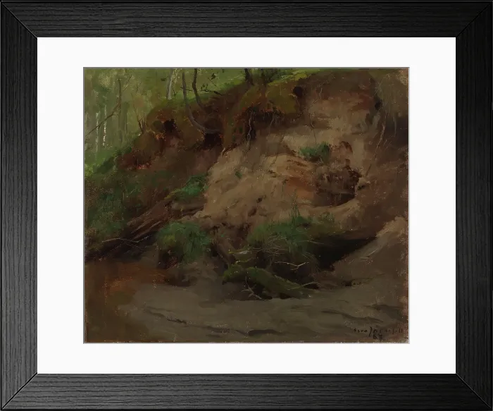 Framed Print : Forest with a Sandy Slope, 1887. Creator: Eero Jarnefelt Framed Print : Forest with a Sandy Slope, 1887. Creator: Eero Jarnefelt
