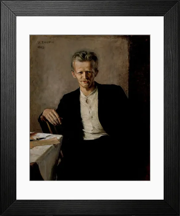 Framed Print : Portrait of the Author Emil Elenius, 1903. Creator: Verner Thome Framed Print : Portrait of the Author Emil Elenius, 1903. Creator: Verner Thome
