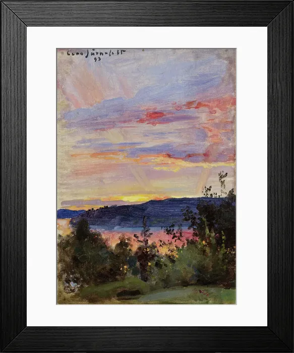 Framed Print : Sunset, 1893. Creator: Eero Jarnefelt Framed Print : Sunset, 1893. Creator: Eero Jarnefelt