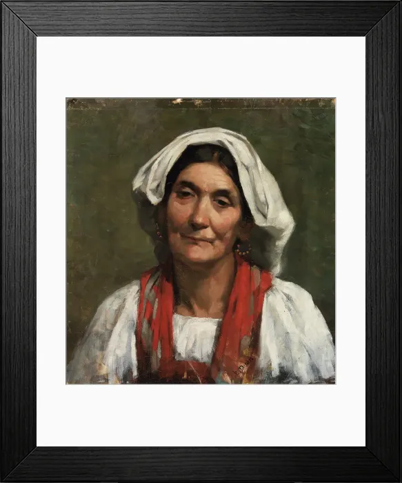 Framed Print : Old Provençal Woman, 1880-1889. Creator: Elin Danielson-Gambogi Framed Print : Old Provençal Woman, 1880-1889. Creator: Elin Danielson-Gambogi