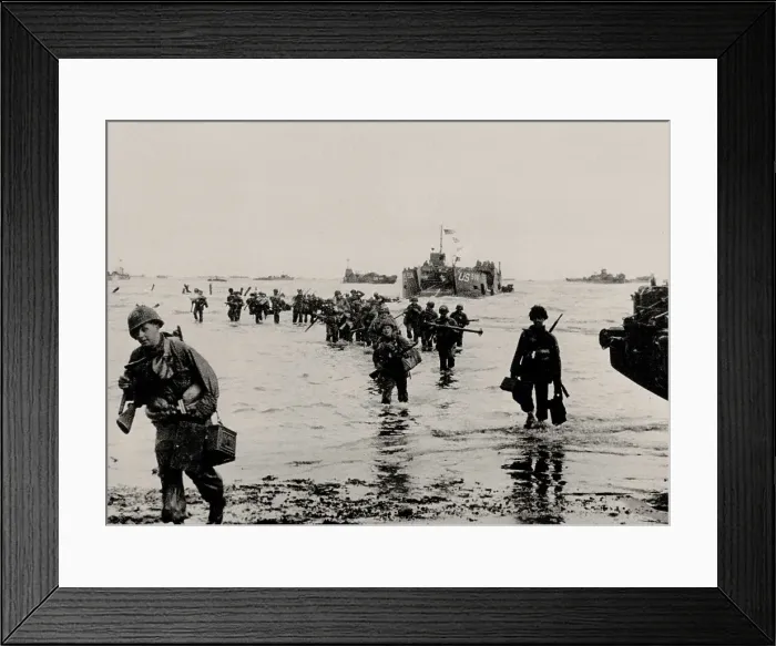 Framed Print : The Allied landing in Normandy on 6 June 1944, 1944. Creator: Anonymous Framed Print : The Allied landing in Normandy on 6 June 1944, 1944. Creator: Anonymous