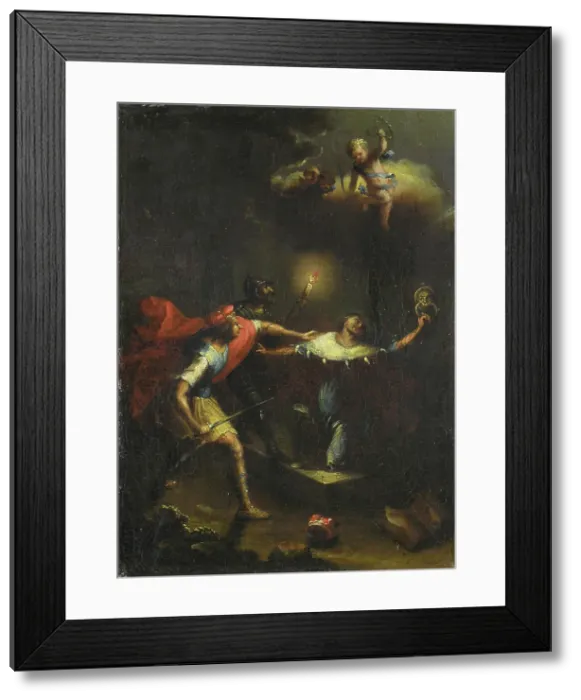 Framed Print : The Assassination of Saint Wenceslaus, 1750. Creator: Anonymous Framed Print : The Assassination of Saint Wenceslaus, 1750. Creator: Anonymous