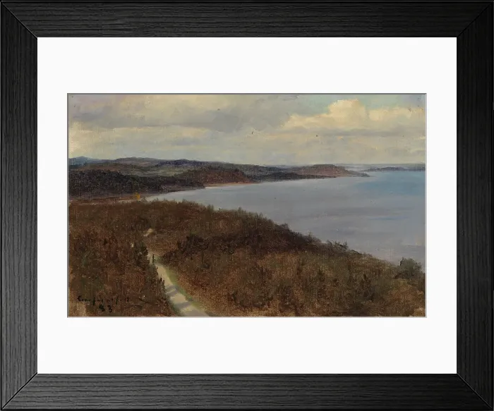 Framed Print : View of a Lake and Ridges, 1883. Creator: Eero Jarnefelt Framed Print : View of a Lake and Ridges, 1883. Creator: Eero Jarnefelt