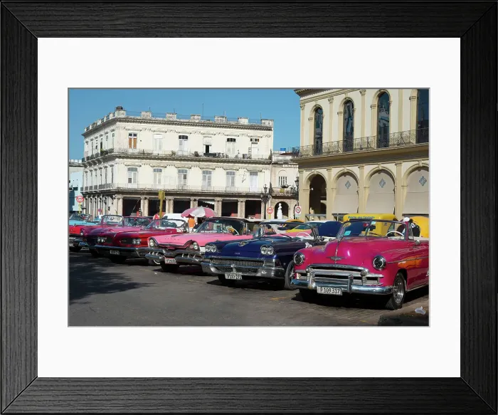 Framed Print : Selection of beautifully restored old American cars, alongside the Parque Central, Havana, Cuba, 2024 Creator: Ethel Davies Framed Print : Selection of beautifully restored old American cars, alongside the Parque Central, Havana, Cuba, 2024 Creator: Ethel Davies