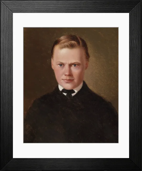 Framed Print : Portrait of a Young Man, 1860-1869. Creator: Ferdinand von Wright Framed Print : Portrait of a Young Man, 1860-1869. Creator: Ferdinand von Wright