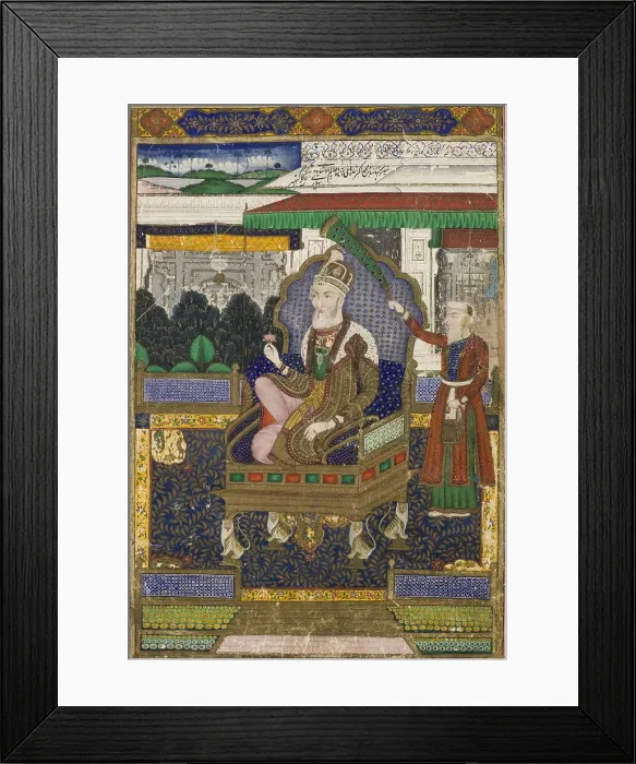 Framed Print : Portrait of Mughal emperor Bahadur Shah II (1775-1862), c1860. Creator: Anonymous Framed Print : Portrait of Mughal emperor Bahadur Shah II (1775-1862), c1860. Creator: Anonymous