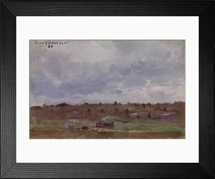 Framed Print : Landscape with Croft, 1886. Creator: Eero Jarnefelt Framed Print : Landscape with Croft, 1886. Creator: Eero Jarnefelt