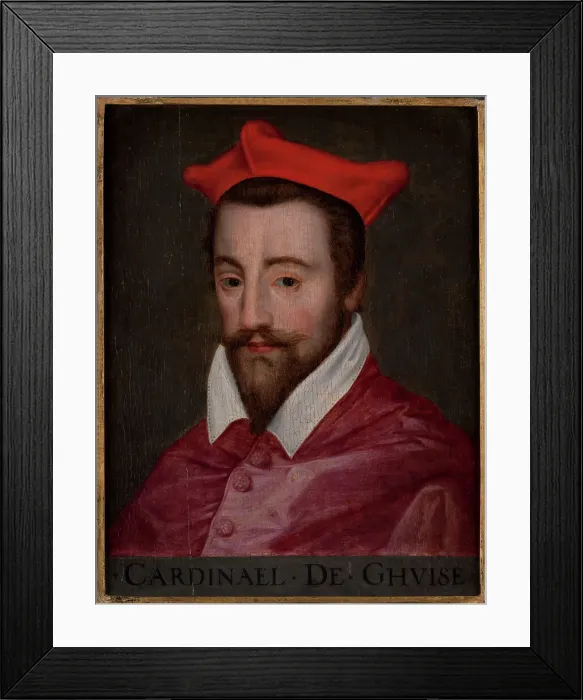 Framed Print : Portrait of Louis II de Lorraine, cardinal de Guise (1555-1588), 1580s. Creator: Anonymous Framed Print : Portrait of Louis II de Lorraine, cardinal de Guise (1555-1588), 1580s. Creator: Anonymous