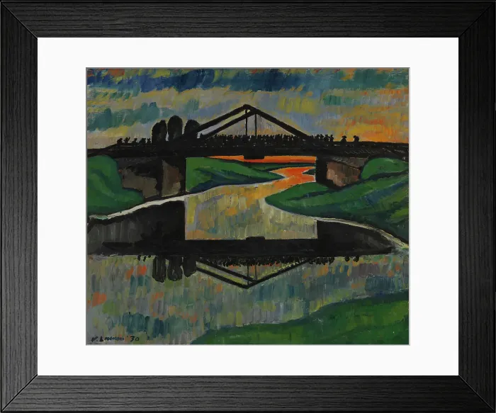 Framed Print : Dance on the Bridge, 1930. Creator: Vilho Lampi Framed Print : Dance on the Bridge, 1930. Creator: Vilho Lampi