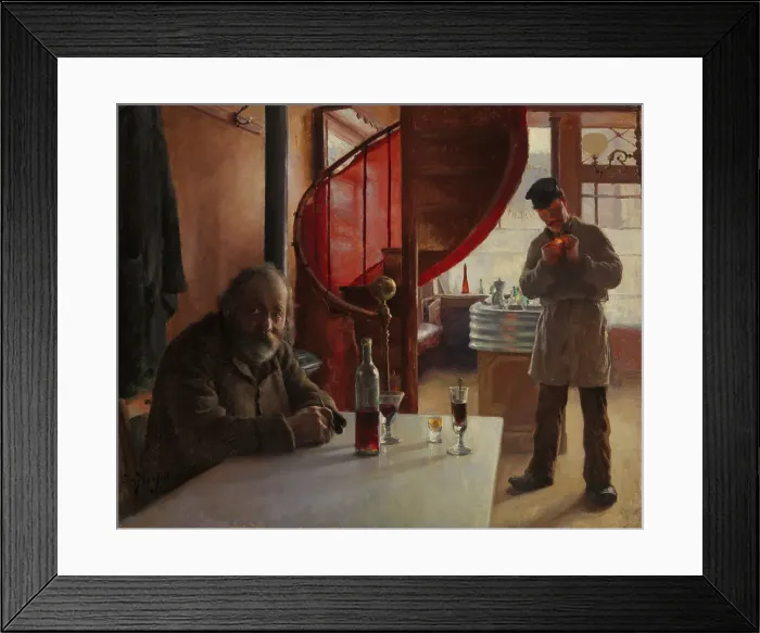 Framed Print : French Wine Bar, 1888. Creator: Eero Jarnefelt Framed Print : French Wine Bar, 1888. Creator: Eero Jarnefelt