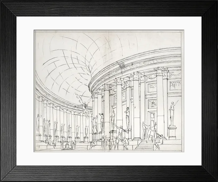 Framed Print : Study for the inaugural curtain of La Fenice, c1792. Creator: Gonzaga, Pietro di Gottardo (1751-1831) Framed Print : Study for the inaugural curtain of La Fenice, c1792. Creator: Gonzaga, Pietro di Gottardo (1751-1831)