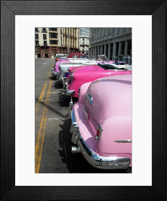 Framed Print : Selection of beautifully restored old American cars alongside the Parque Central, Havana, Cuba, 2024 Creator: Ethel Davies Framed Print : Selection of beautifully restored old American cars alongside the Parque Central, Havana, Cuba, 2024 Creator: Ethel Davies