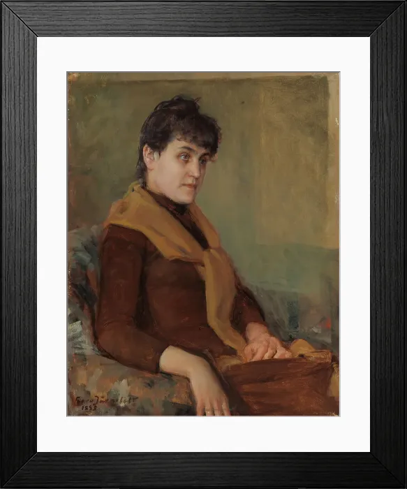 Framed Print : Engagement Portrait of Saimi, 1889. Creator: Eero Jarnefelt Framed Print : Engagement Portrait of Saimi, 1889. Creator: Eero Jarnefelt
